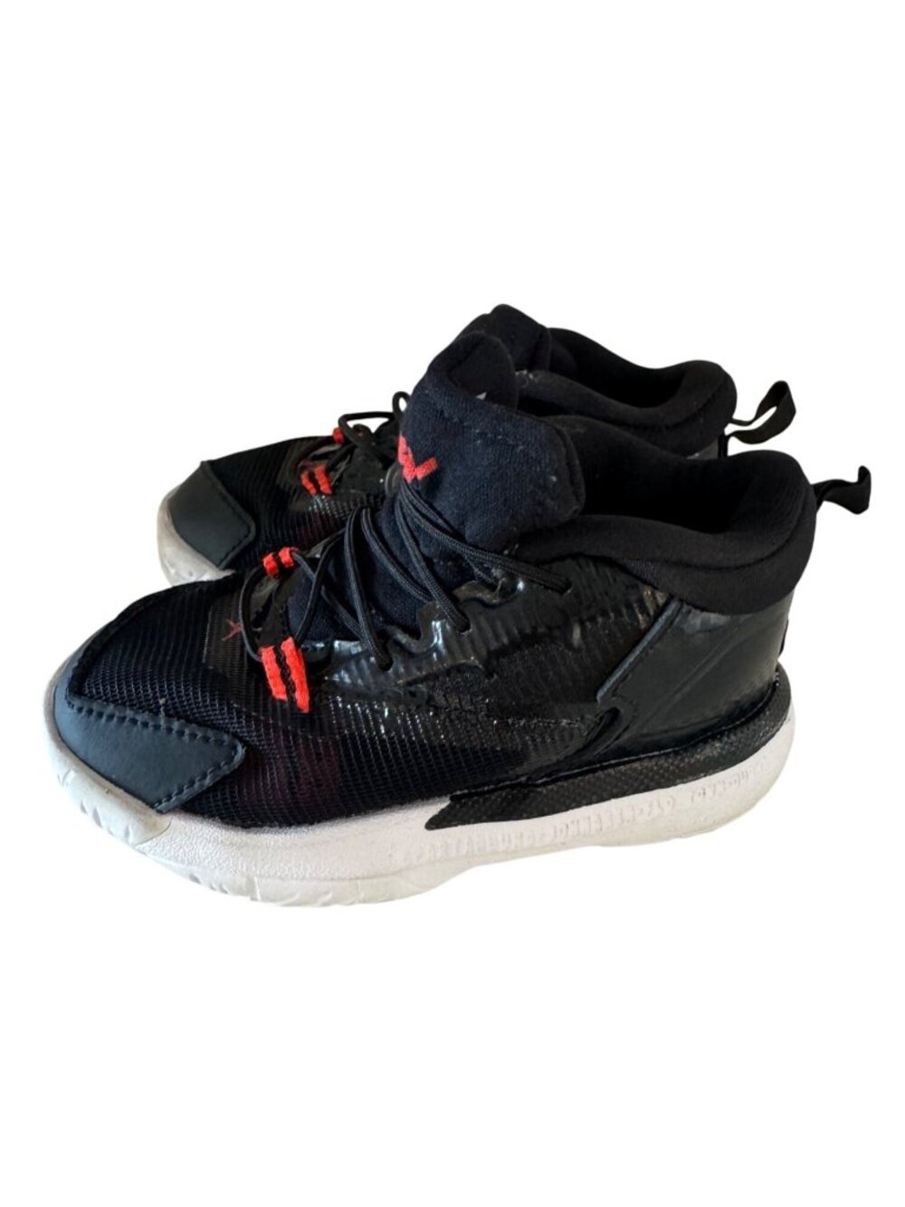 Air Jordan Kids Basketball Shoes Black Red Size 7C Durable Sneakers